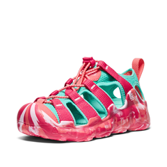 【含税直邮】KEEN 中性儿童 Hyperport H2 透气凉鞋, 覆盆子/泳池蓝