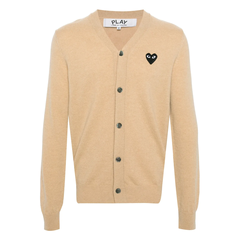Comme Des Garcons Play 川久保玲心形贴花羊毛开衫