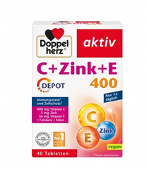 Doppelherz 双心维生素C+锌+维生素E营养片 40片
