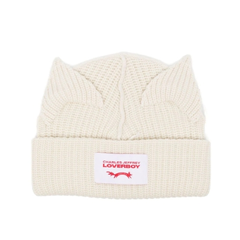 CHARLES JEFFREY LOVERBOY 白色针织帽