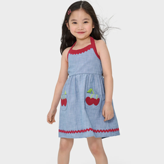Gymboree 女童樱桃牛仔连衣裙