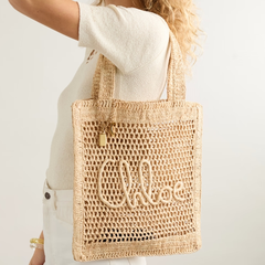 CHLOE 蔻依 Summer Banana Raffia 托特包