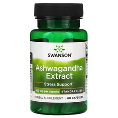 Swanson, Swanson,南非醉茄提取物，450 毫克，60 粒胶囊